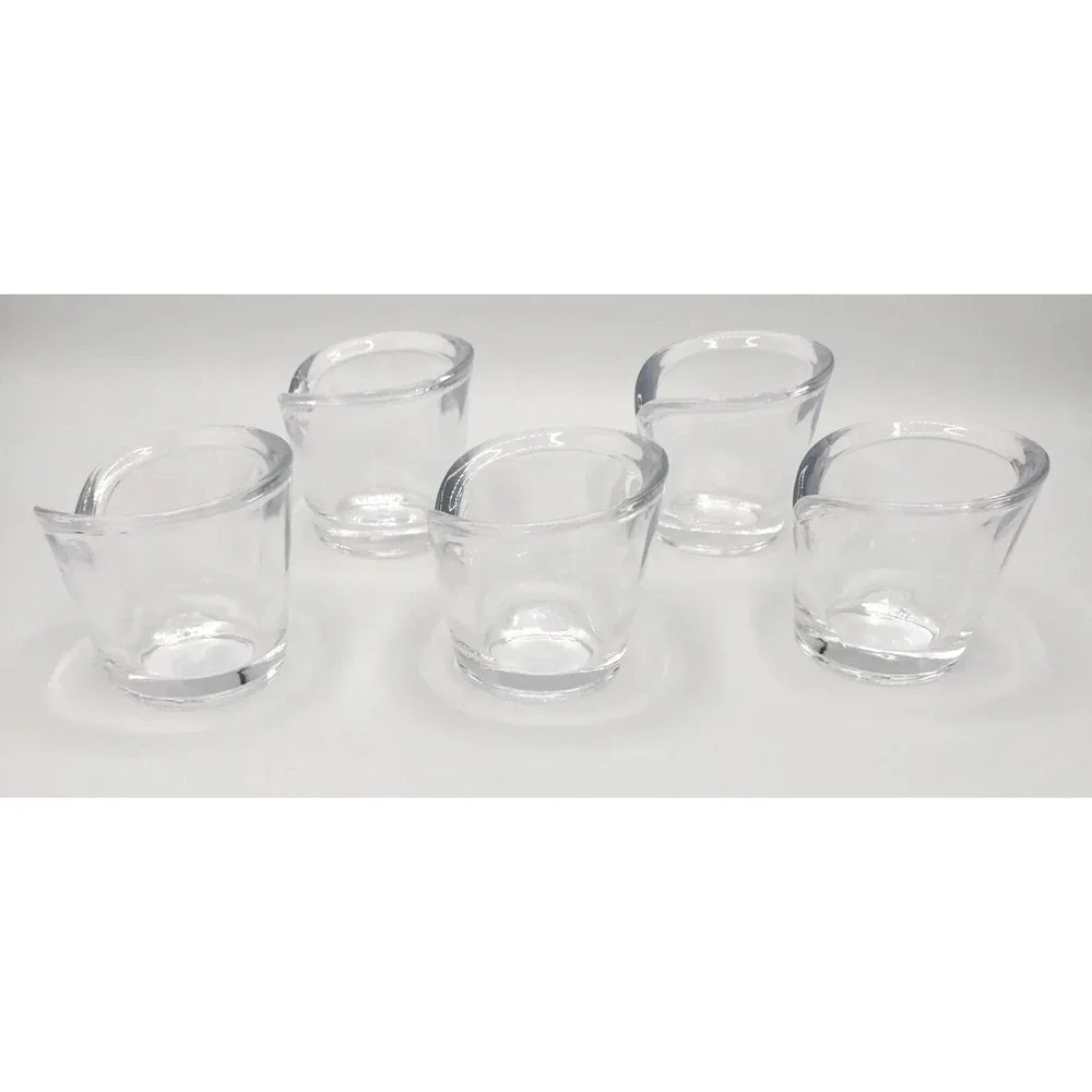 Vintage MCM Heavy Glass Votive Candle Holders Set Of 5
